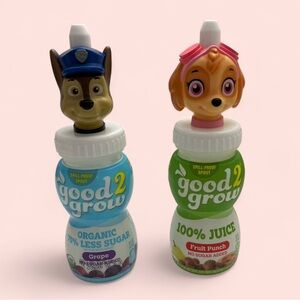 Good2Grow Paw Patrol Chase & Skye Juice Bottle & Topper Collector or Toddler